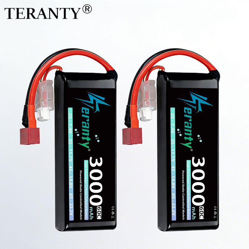 Rc Hobby Trucks - แบตเตอรี่ลิเธียมโพลิเมอร์ TERANTY 2S 3000mAh 7.4V 60C