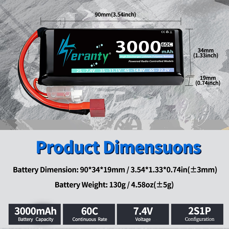 แบตเตอรี่ลิเธียมโพลิเมอร์ TERA - Rc Hobby Trucks บทวิจารณ์และราคา