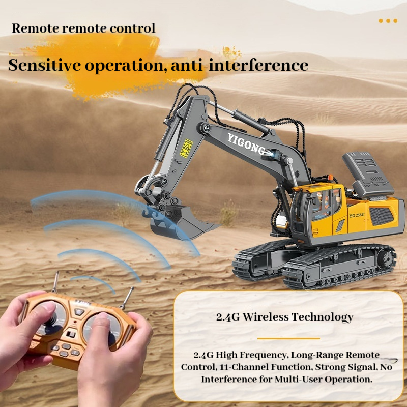 YIGONG รถวิศวกรรมควบคุมระยะไกล - Rc Excavator Hydraulic บทวิจารณ์และราคา